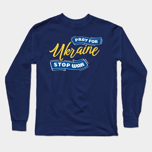 Pray for ukraine Russia Putin Puck Futin stand with ukrain Long Sleeve T-Shirt by Masahiro Lab